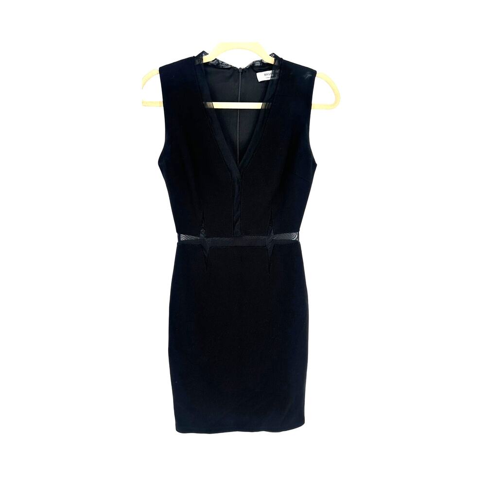 Bailey 44 Anthropologie Dress Womens XS Black Cut Out Sheath Mini Cocktail LBD